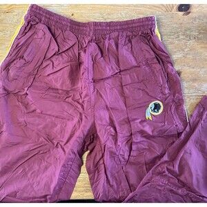 Washington Redskins Track Pants Vintage Rare NFL Size Large Unlined Nylon